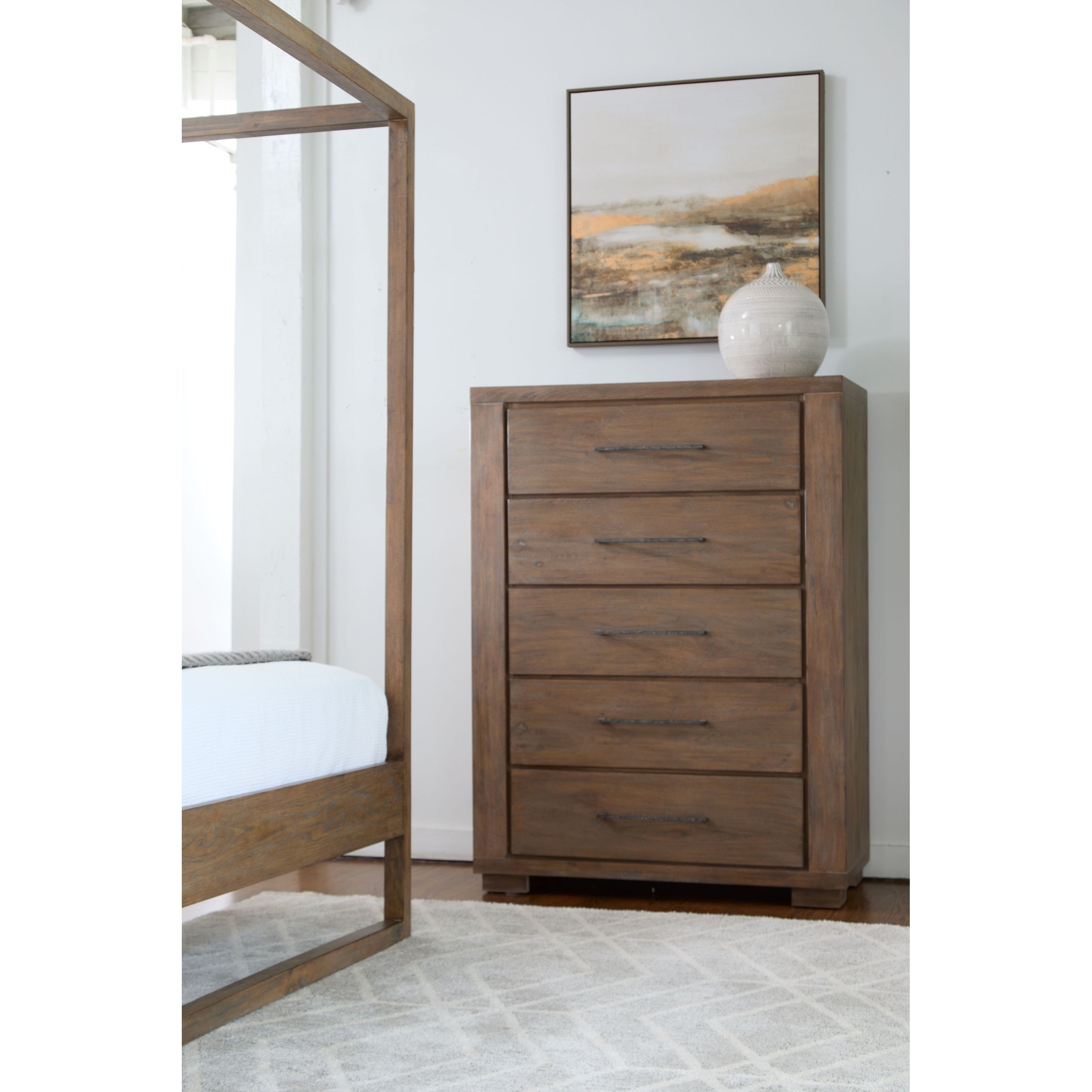 Driftwood Transitional 5-Drawer Vertical Chest - - 36494130 - Mycitystee