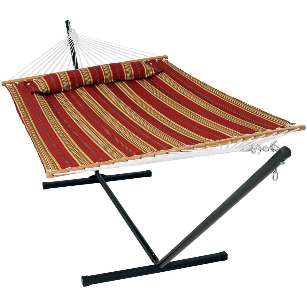 Ultimate Patio Quilted Double Hammock w/ Pillow and Stand - Mycitystee