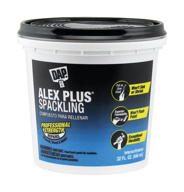 DAP Alex Plus Ready to Use White Spackling Compound 1 qt - Mycitystee