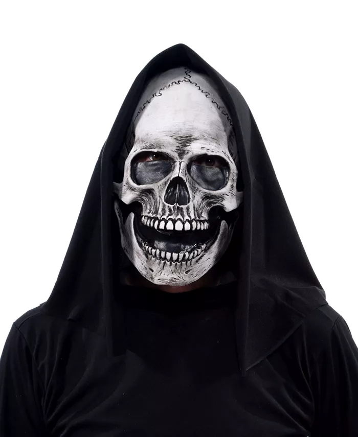 Zagone Studios ZagOne Size Studios Glow Grim Skull Uv Latex Adult Costume Mask One Size - Mycitystee