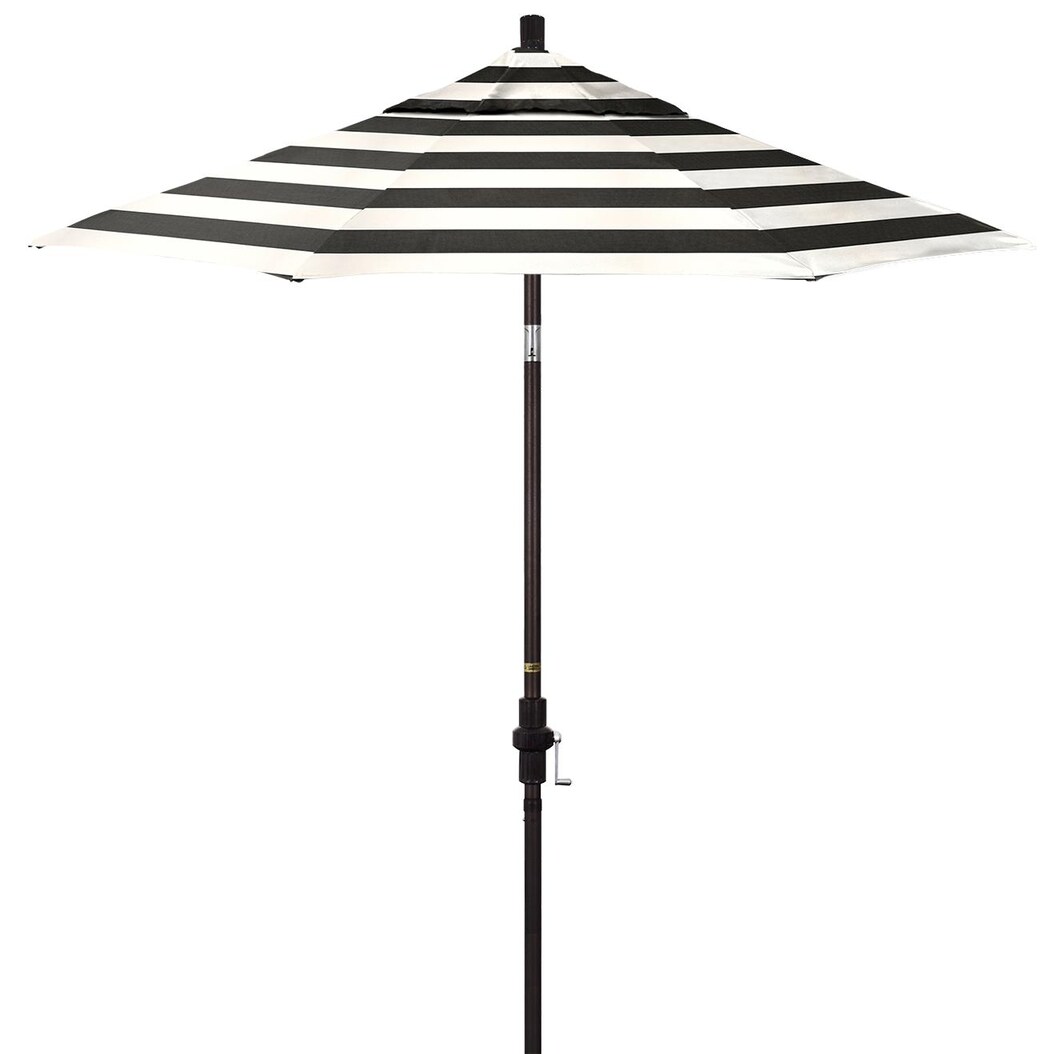 California Umbrella Sun Master Series 7.5 Ft Octagonal Aluminum Collar Tilt Patio Umbrella W/ Crank Lift and Fiberglass Ribs - Mycitystee