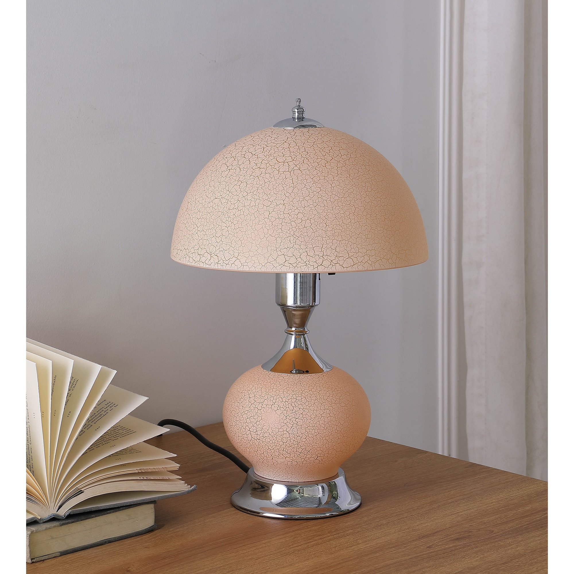 15.75 In. Erte Blush Pink Art Décor Table Lamp - Mycitystee