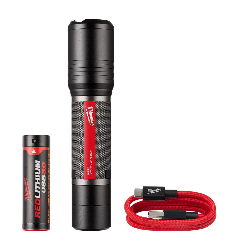 Milwaukee REDLITHIUM USB Flashlight Kit 2000 Lumen Slide Focus 2162-21 from Milwaukee - Mycitystee