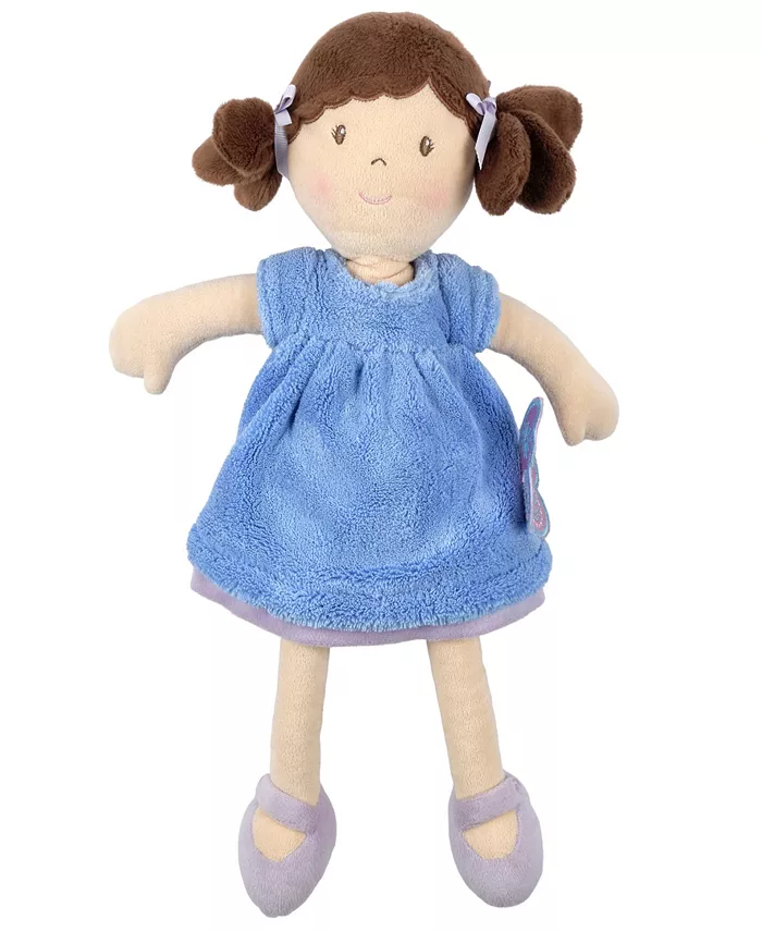 Tikiri Toys Pari Fabric Baby Doll with Brown Hair with Blue Purple Dress - Mycitystee