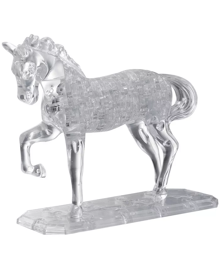 BePuzzled 3D Crystal Puzzle-Horse White - 98 Pcs - Mycitystee