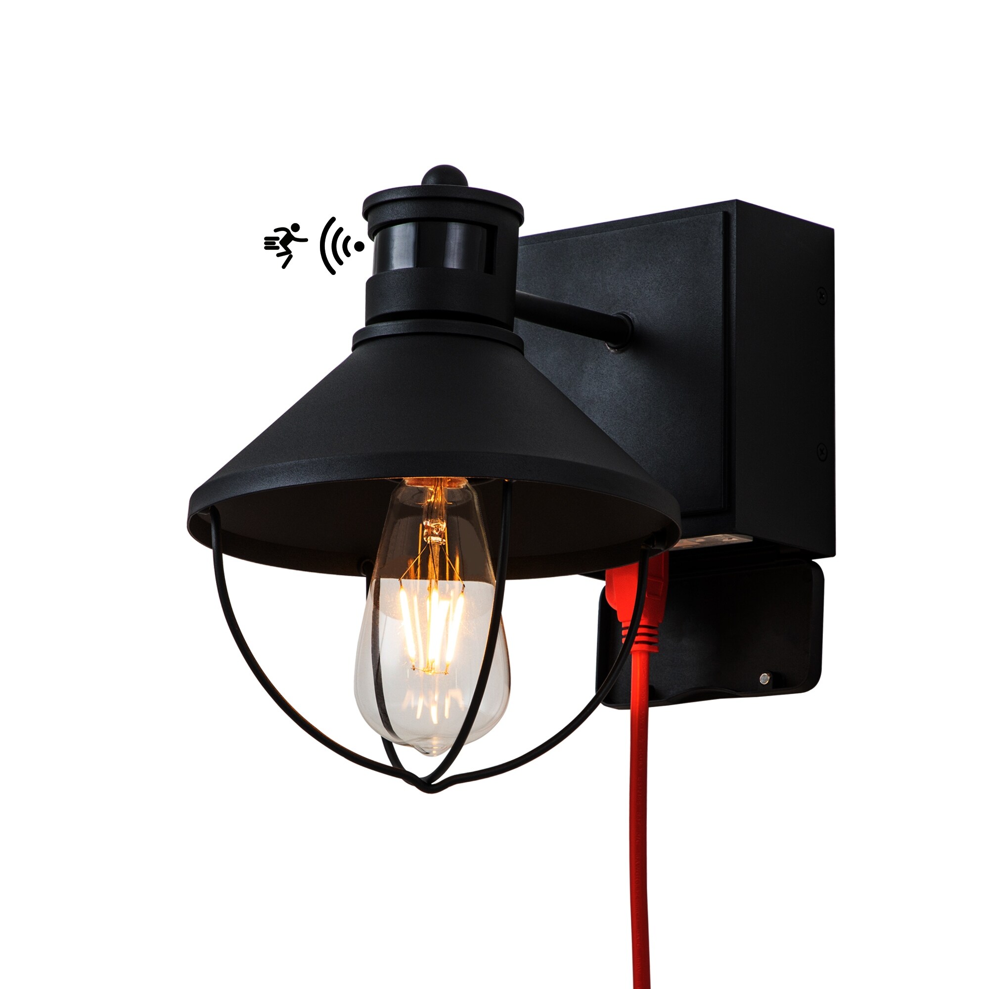 3 Modes Motion Sensor Outdoor Barn Wall Light with GFCI outlet Shopping - The Best Deals on Outdoor Barn Lights | 40876449 - Mycitystee