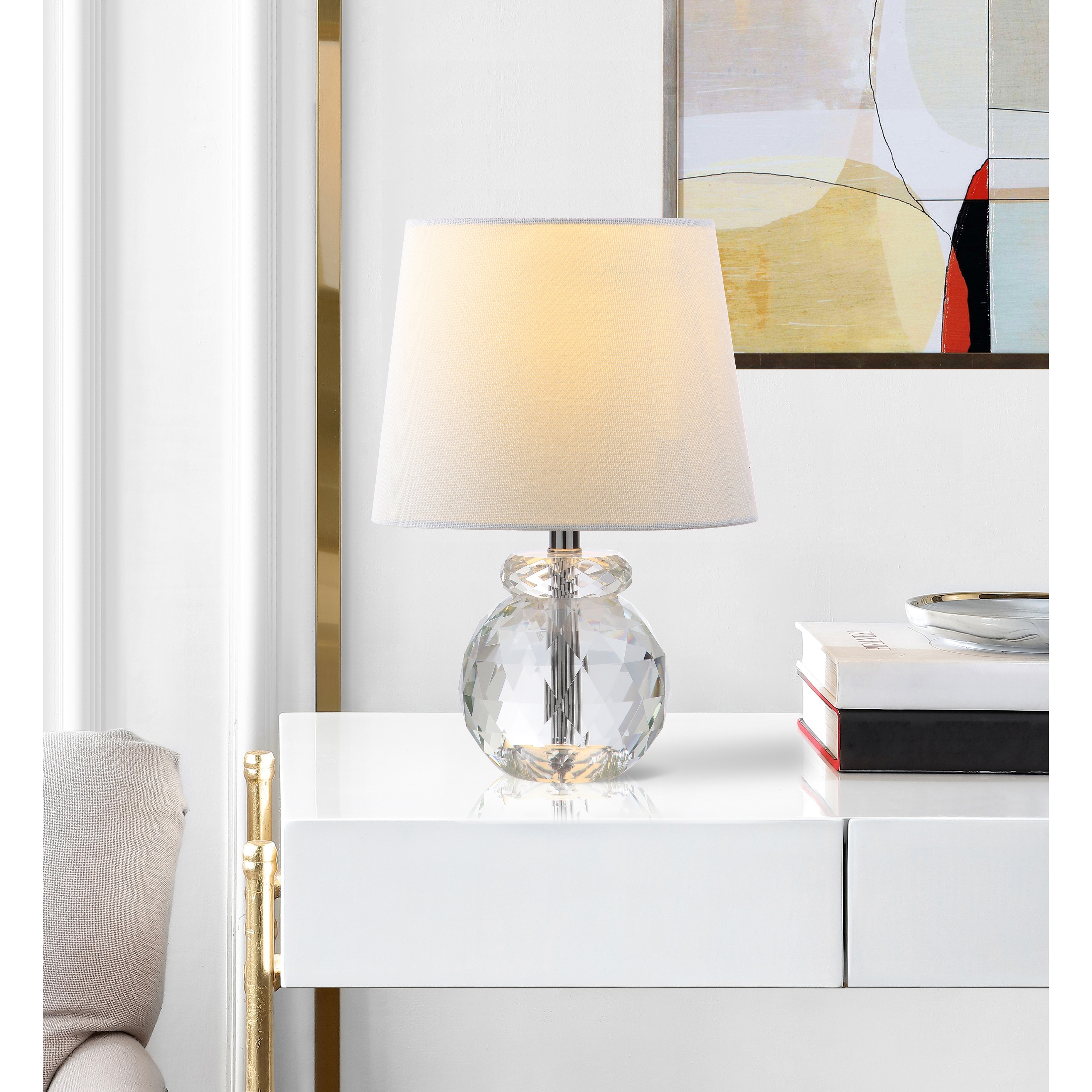 SAFAVIEH Lighting 13-inch Eunice Crystal Table Lamp - 9