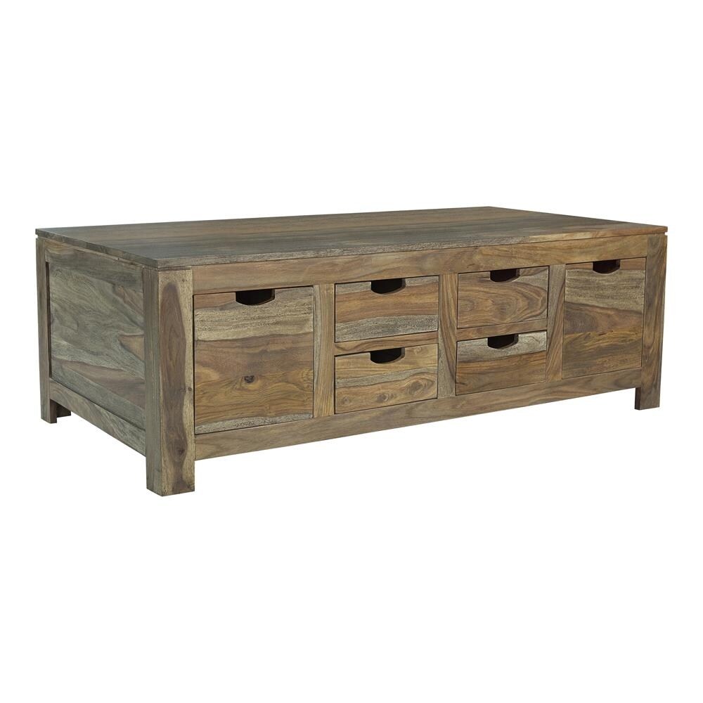 Coaster Furniture Esther Natural Sheesham 6-drawer Storage Coffee Table - Mycitystee