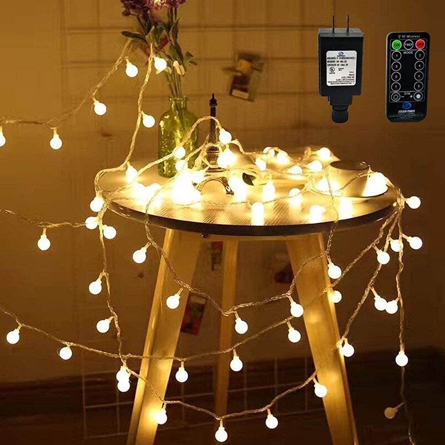 49 Feet 100 led Globe String Lights， Warm White - Yellow Shopping - The Best Deals on String Lights | 39295572 - Mycitystee