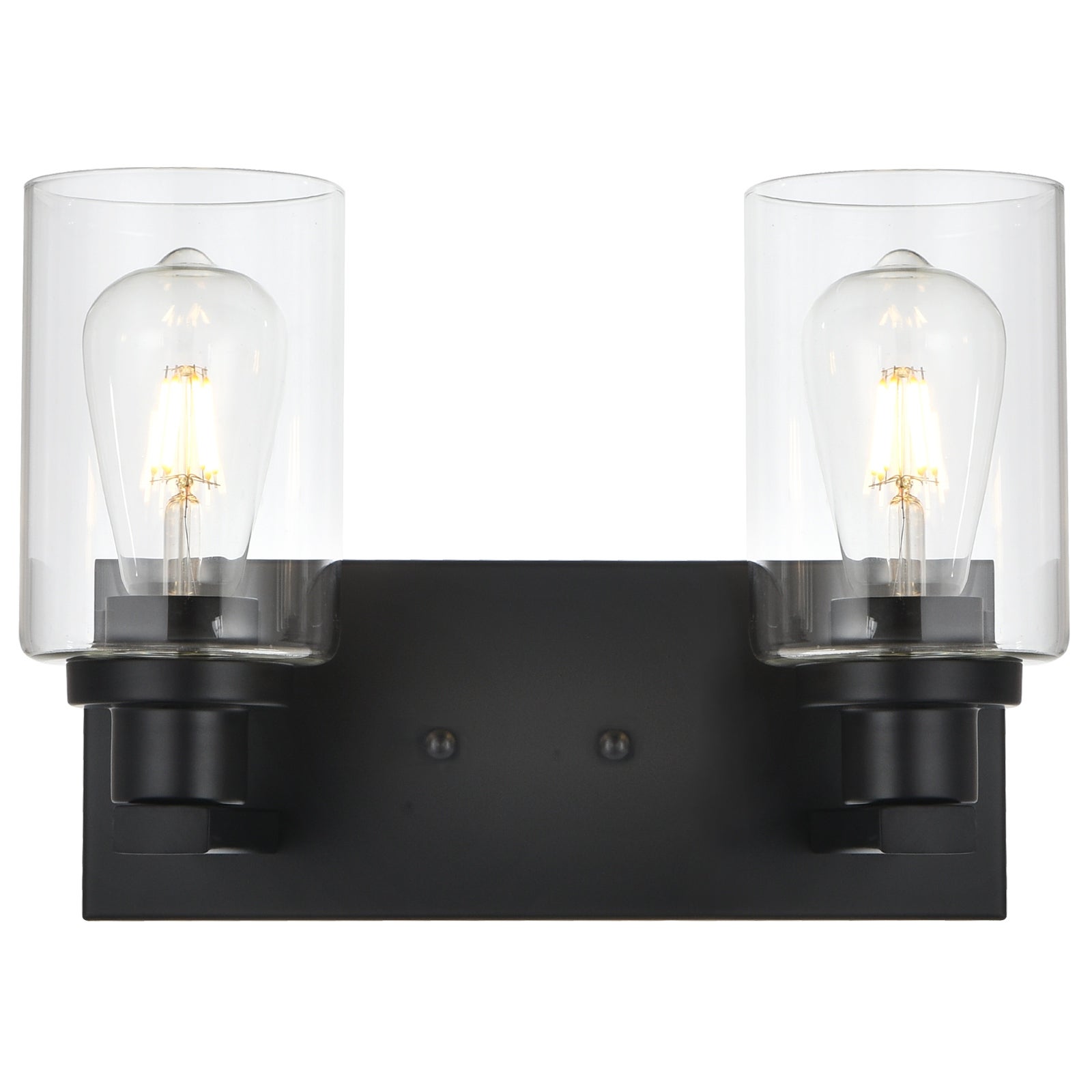 Modern Vanity Lighting Black Bathroom Light with clear glass - Mycitystee