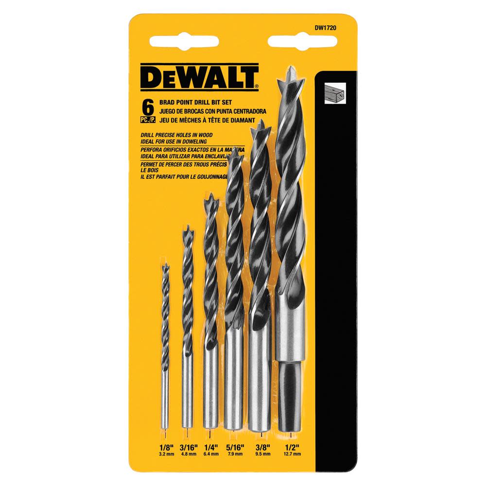 DEWALT 6-Piece Brad Point Bit Set DW1720 from DEWALT - Mycitystee