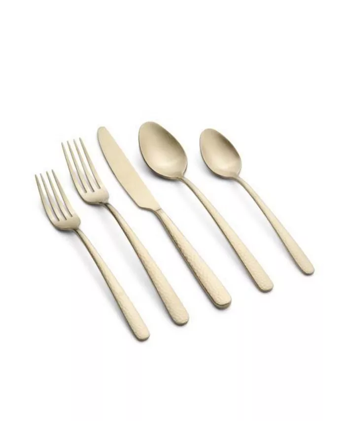Fiesta Conga Champagne Satin 20-Piece Flatware Set， Service for 4 - Mycitystee