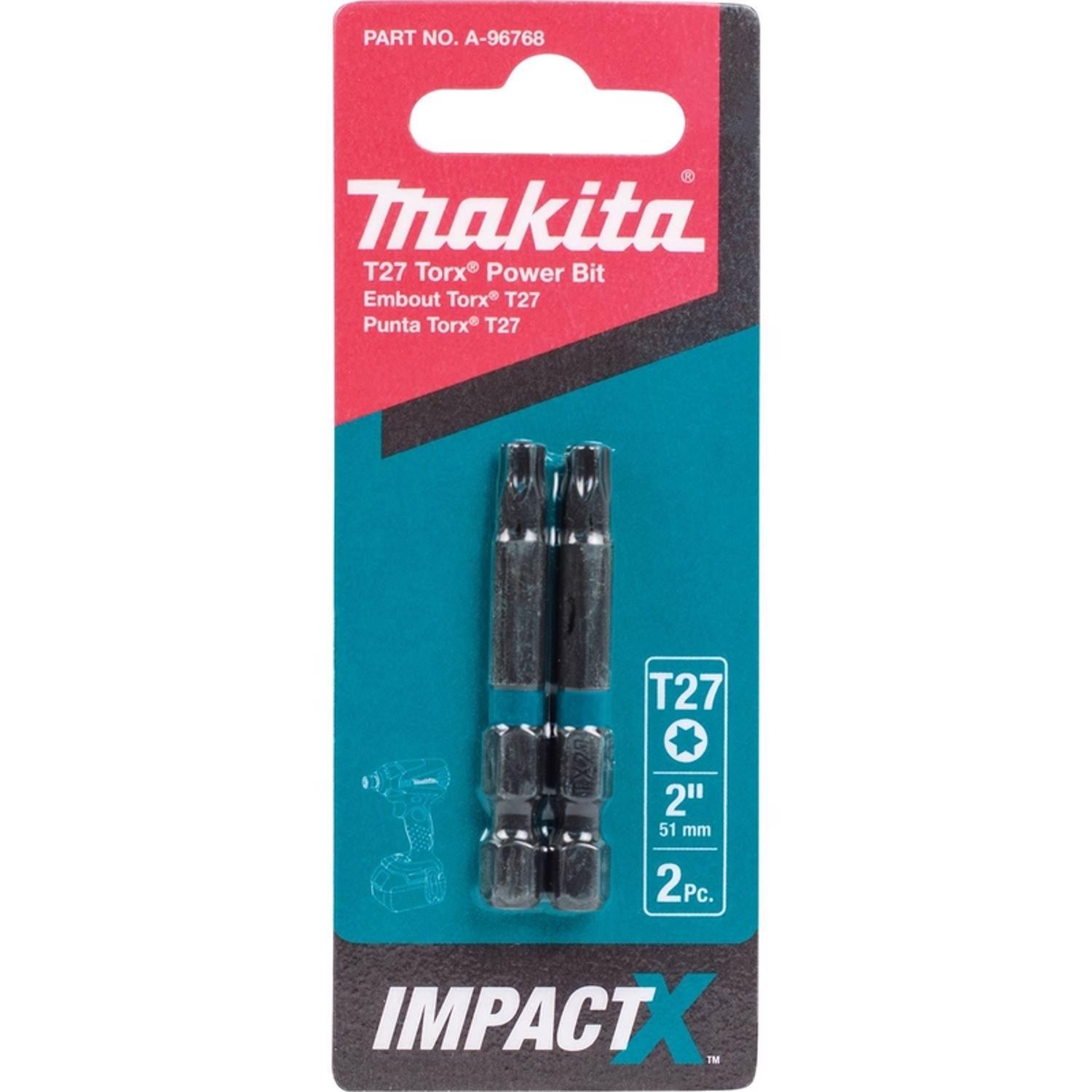 Makita ImpactX Torx T27 X 2 in. L Power Bit Heat-Treated Steel 2 pk - Mycitystee