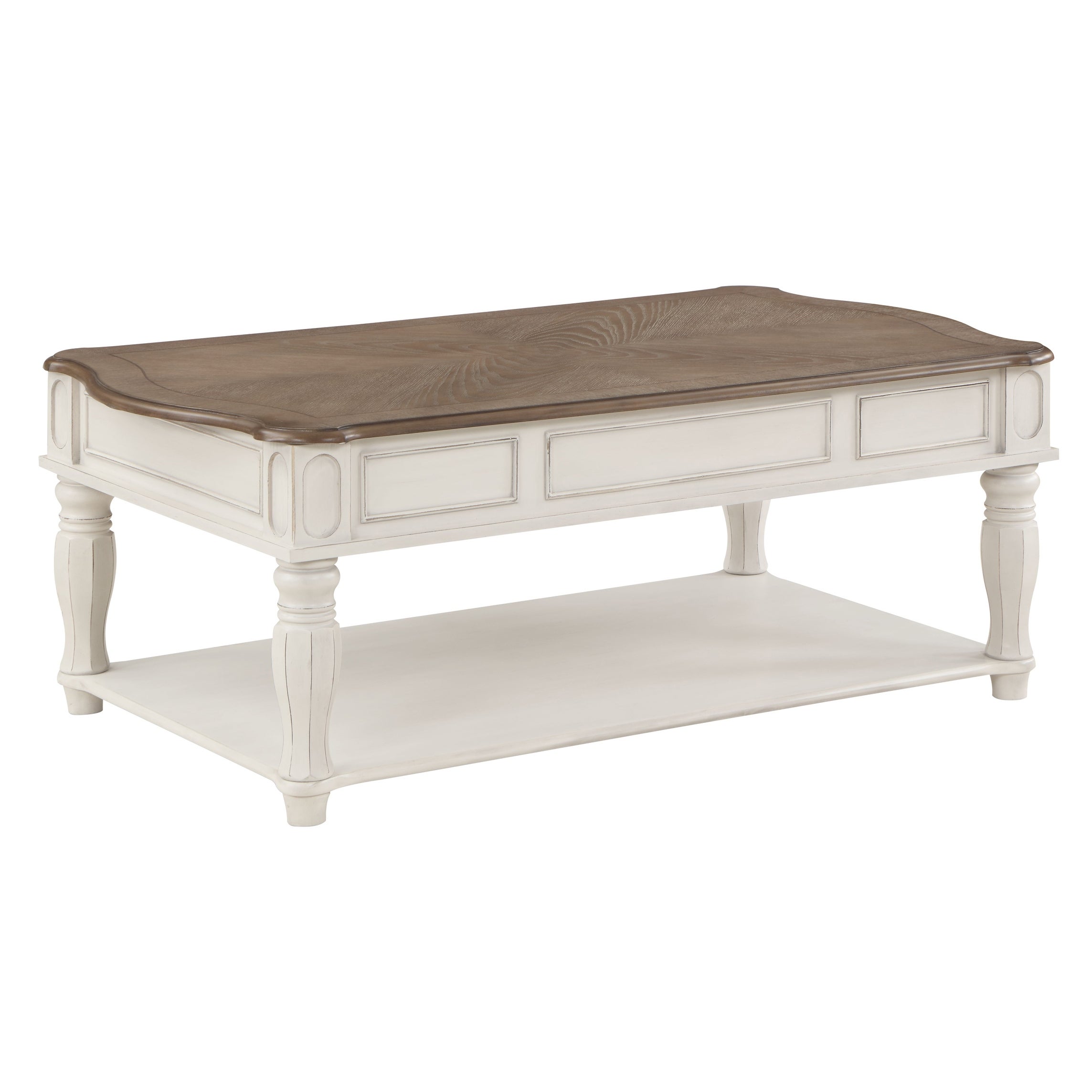 ACME Florian Coffee Table with Lift Top in Oak and Antique White - Mycitystee