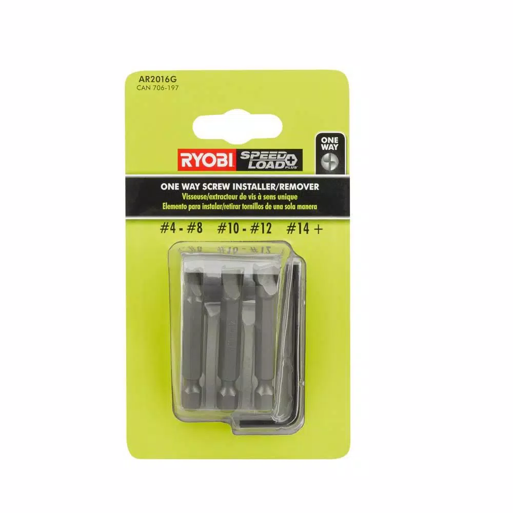 RYOBI One-Way Screw Remover/Installer Set with Sleeve (3-Piece) and#8211; XDC Depot - Mycitystee