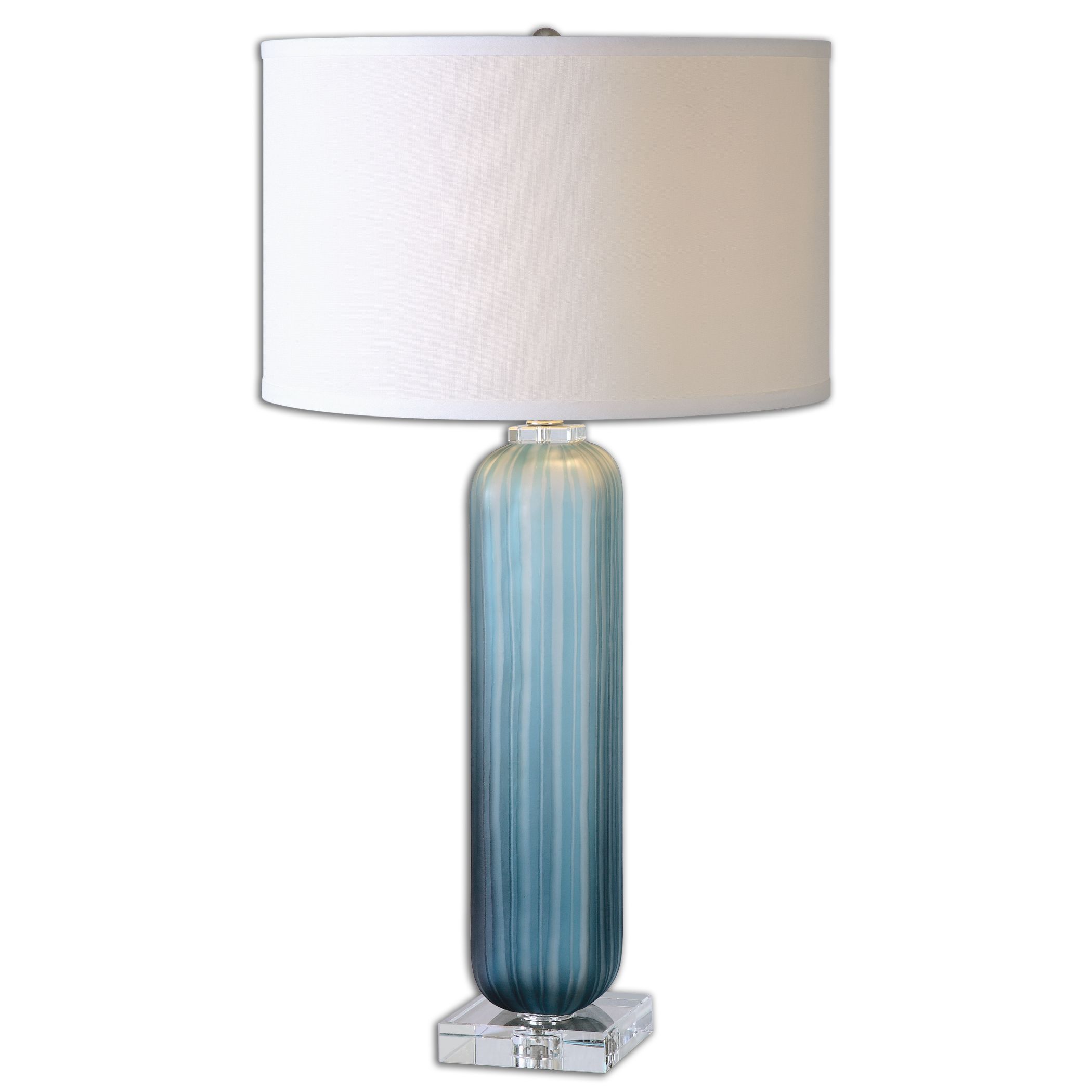 Caudina Frosted Blue Glass Lamp - Mycitystee