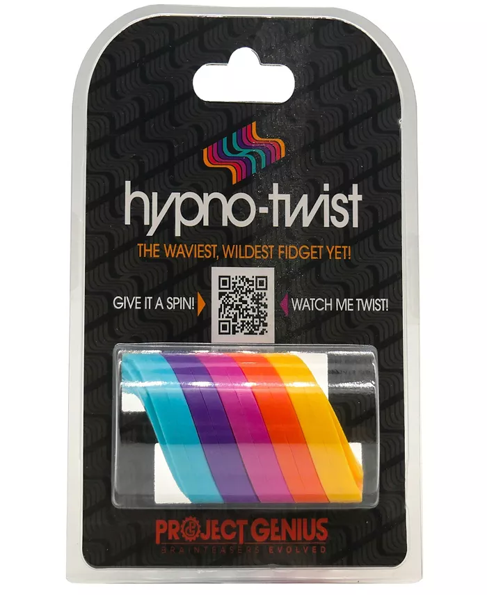 Project Genius Hypno-Twist Hypnotic Fidget Toy， Glide The Colorful Rings For a Hypnotic Loop That Spins Again And Again - Mycitystee
