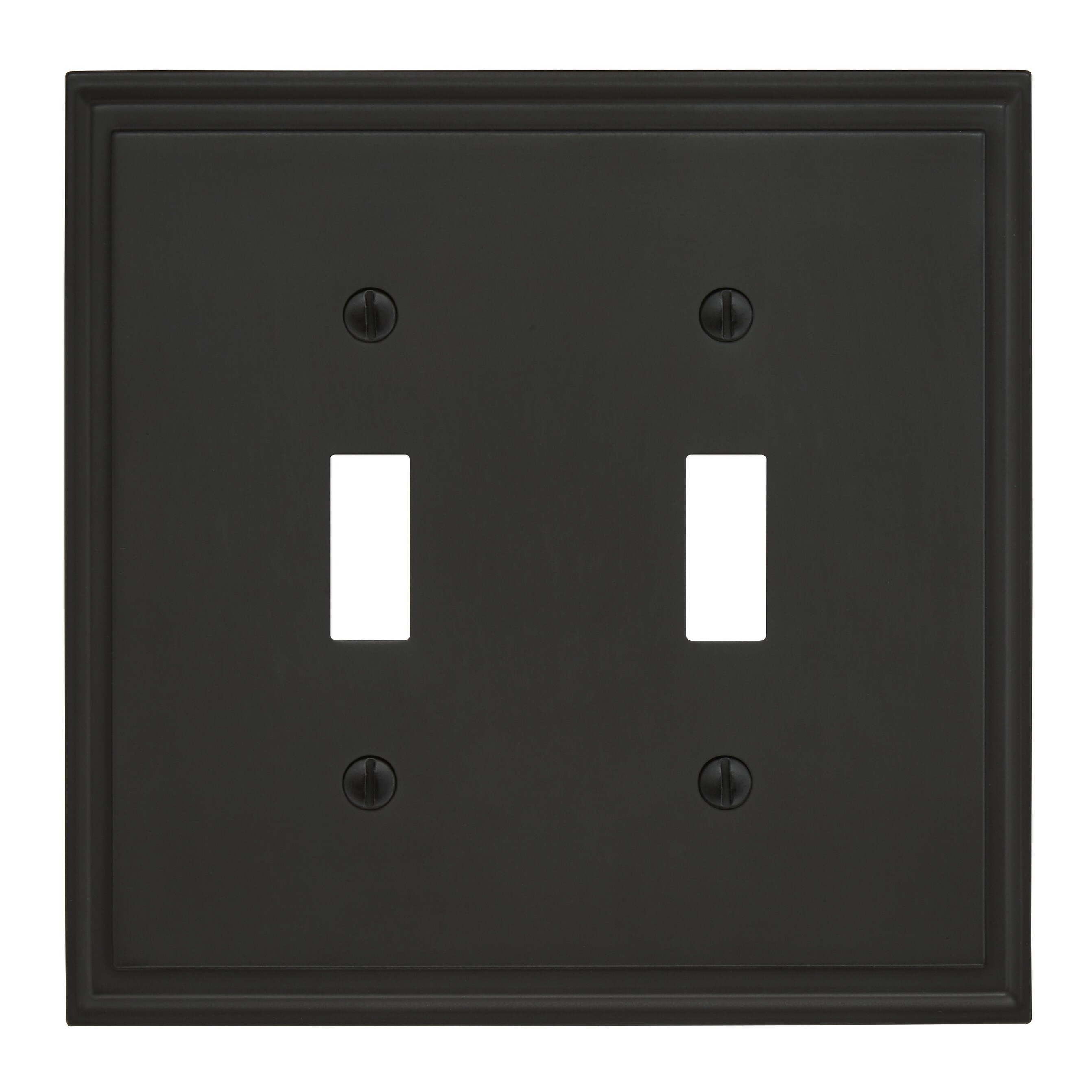 Mulholland 2 Toggle Black Bronze Wall Plate - 2 Toggle - Mycitystee