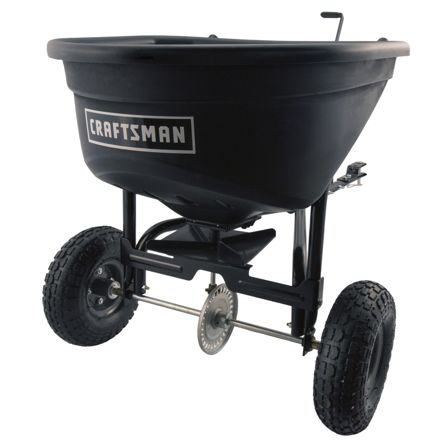Craftsman 10 ft. W Tow Broadcast Spreader For Fertilizer 110 lb - Mycitystee