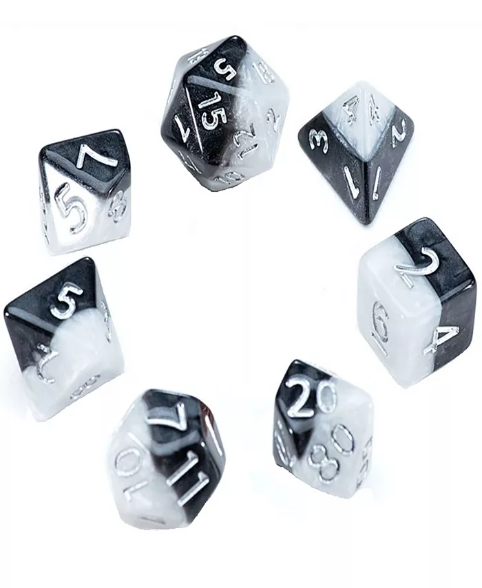 Gatekeeper Games Mighty Tiny Dice Yin Yang Gate Keeper Games Roleplaying Dice 7 Piece Set - Mycitystee