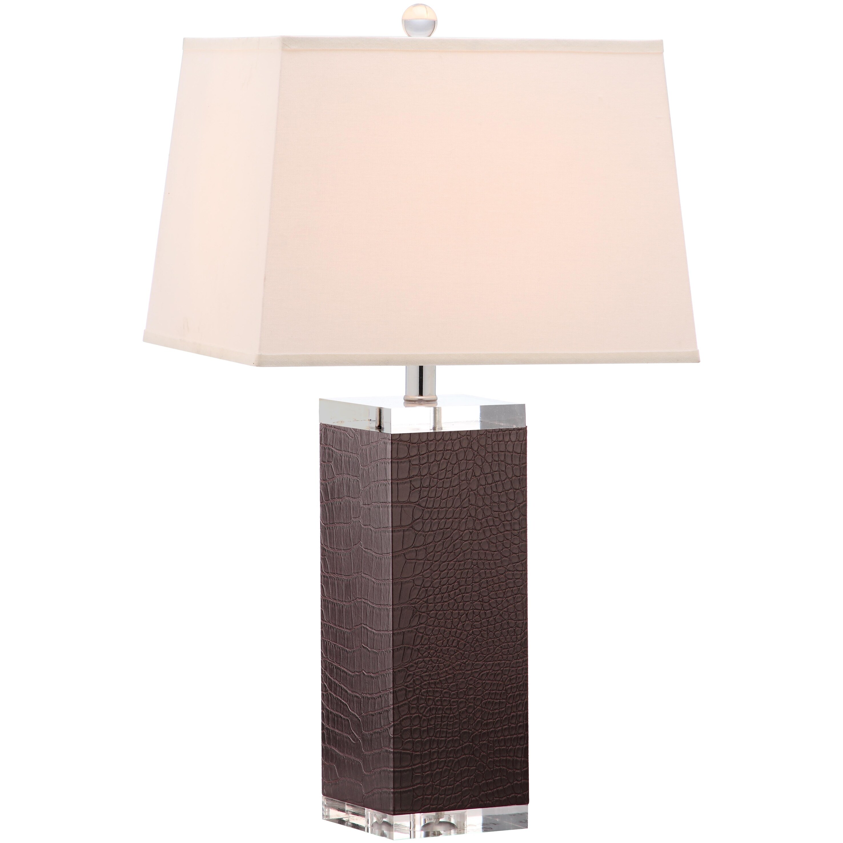 SAFAVIEH Lighting 26-inch Crocodile Deco Leather Table Lamp (Set of 2) - 14