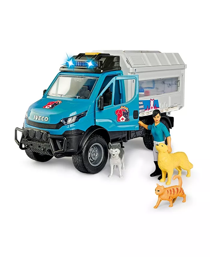 Dickie Toys HK Ltd - Light Sound Iveco Animal Rescue Playset - Mycitystee