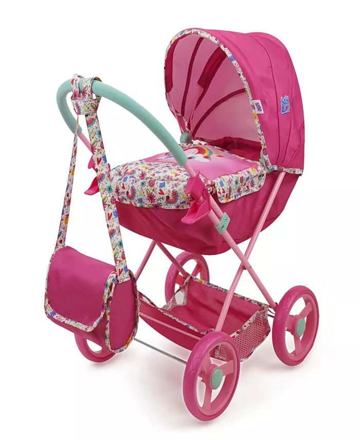 Baby Alive Deluxe Pink Rainbow Classic Doll Pram - Mycitystee