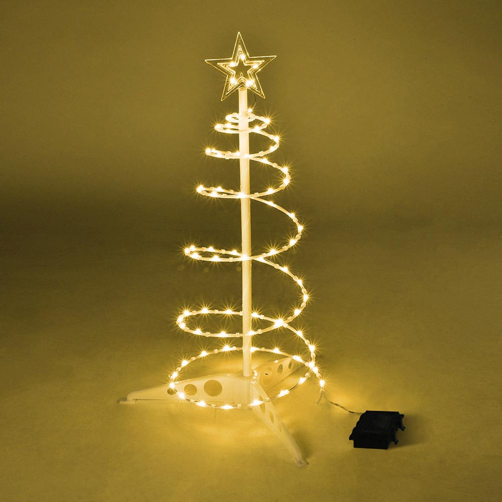 2ft Spiral Christmas Tree Small Battery OperatedWarm White - Mycitystee