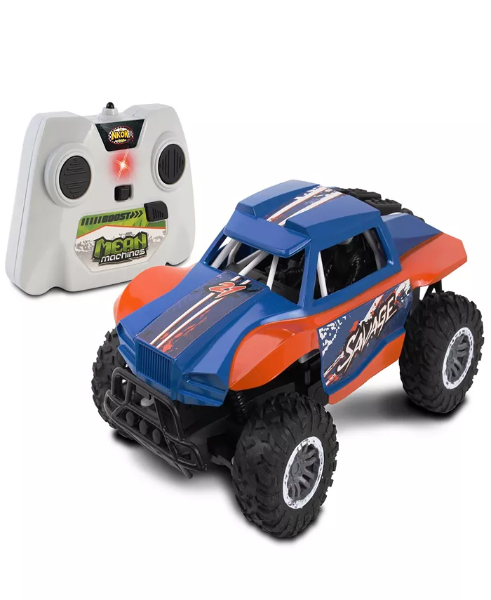 Mean Machines Nkok 2.4 Ghz RC Savage Baja Truck Radio Controlled 81801， With Turbo Boost， Orange Blue， Full Function Rc， Off Roading Racer - Mycitystee