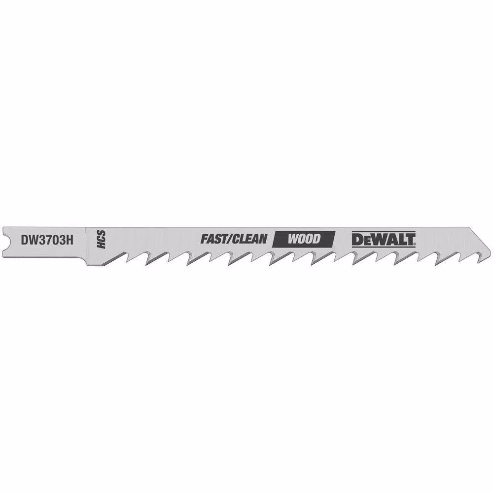 DEWALT 4 in. 6 TPI Fast Clean Wood Cutting Jig Saw Blade HCS U-Shank (2-Pack) and#8211; XDC Depot - Mycitystee
