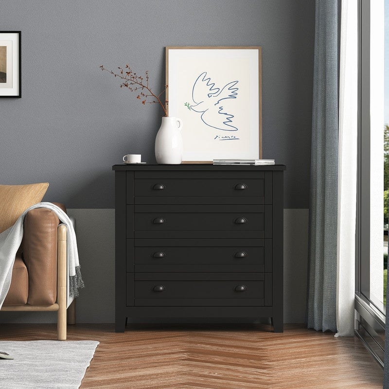 4-Drawer Wooden Storage Chest Locker - - 37527433 - Mycitystee