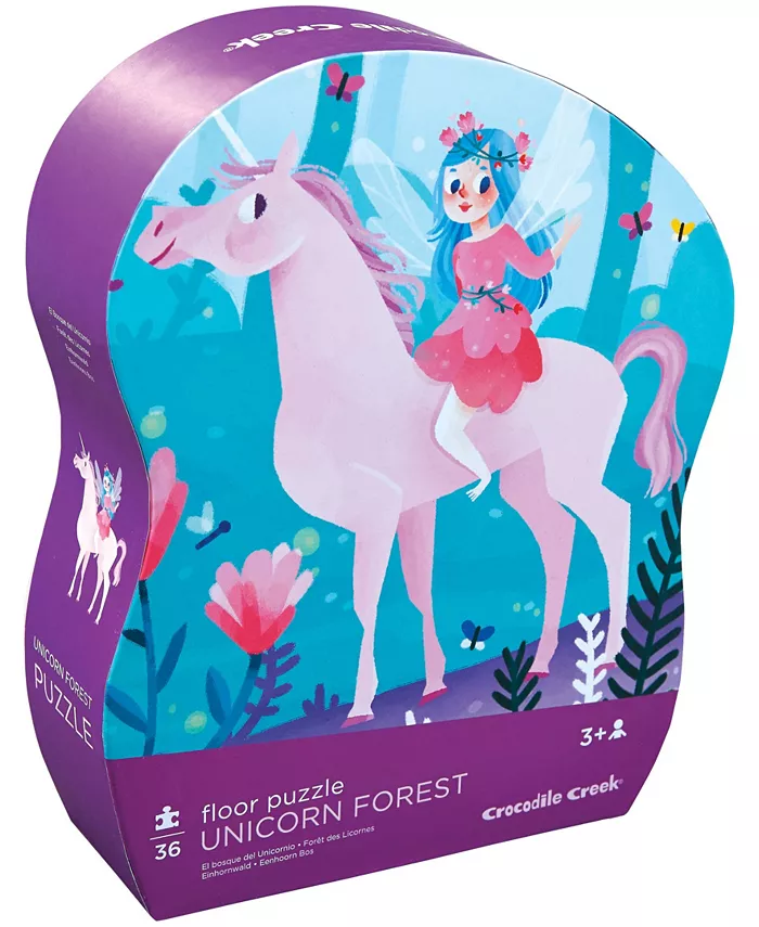 Crocodile Creek Unicorn Forest Floor Puzzle- 36 Piece - Mycitystee
