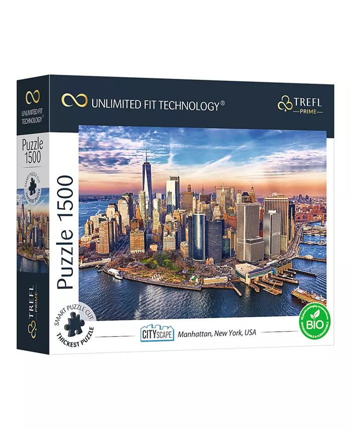 Trefl Prime 1500 Piece Puzzle- Cityscape Manhattan， New York， USA - Mycitystee