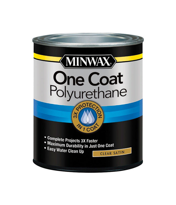 Minwax One Coat Transparent Satin Clear Polyurethane 1 qt - Mycitystee