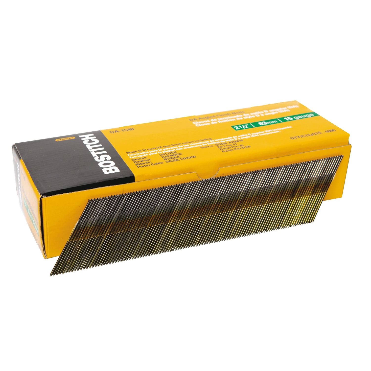 Bostitch 2-1/2 in. 15 Ga. Angled Strip Coated Finish Nails 4000 pk - Mycitystee