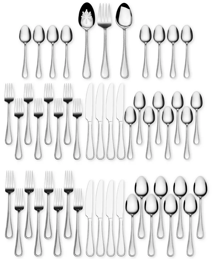 International Silver 18 10 Stainless Steel 51-Pc. Adventure Flatware Set， Created for Macy's - Mycitystee