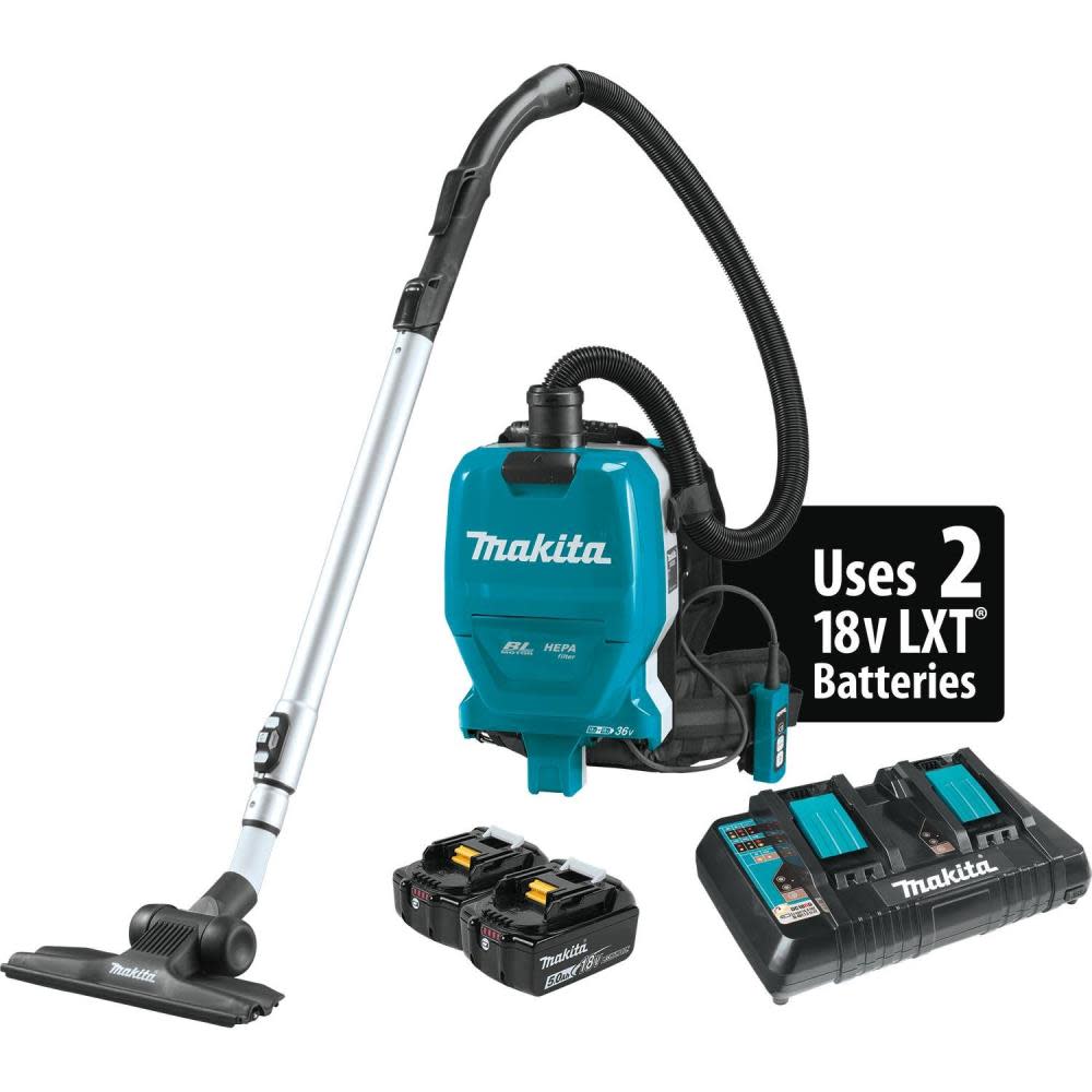 Makita 18V X2 LXT 36V 1/2 Gallon HEPA Backpack Dry Vacuum Kit XCV09PT from Makita - Mycitystee
