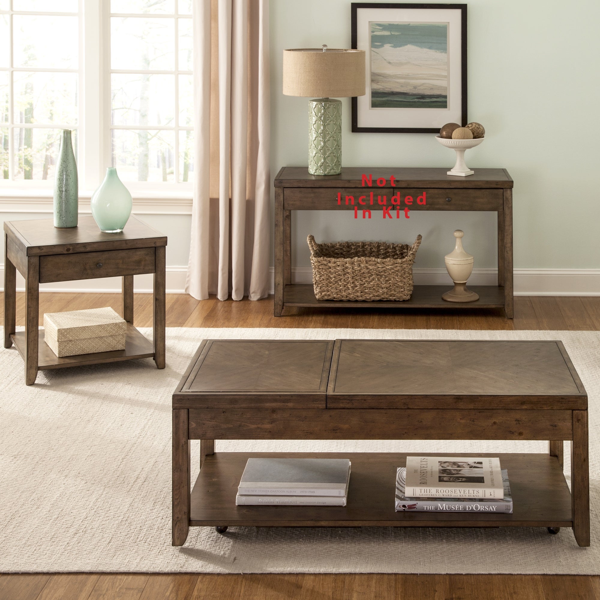 Mitchell Nutmeg 3 Piece Set (1-Cocktail 2-End Tables) - Mycitystee