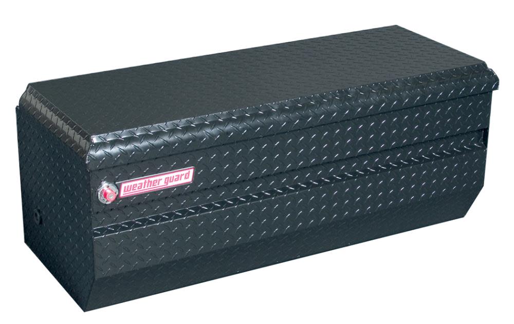 47-in x 20.25-in x 19.25-in Black Aluminum Universal Truck Tool Box - Mycitystee
