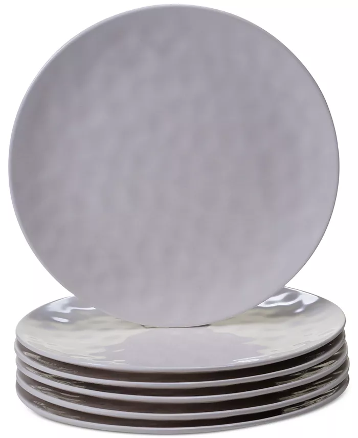 Certified International 6-Pc. Cream Melamine Dinner Plate Set - Mycitystee