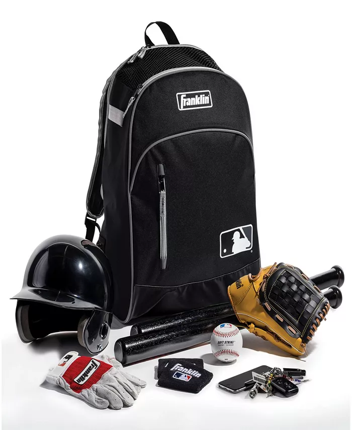 Franklin Sports Mlb Batpack - Black Gray - Mycitystee
