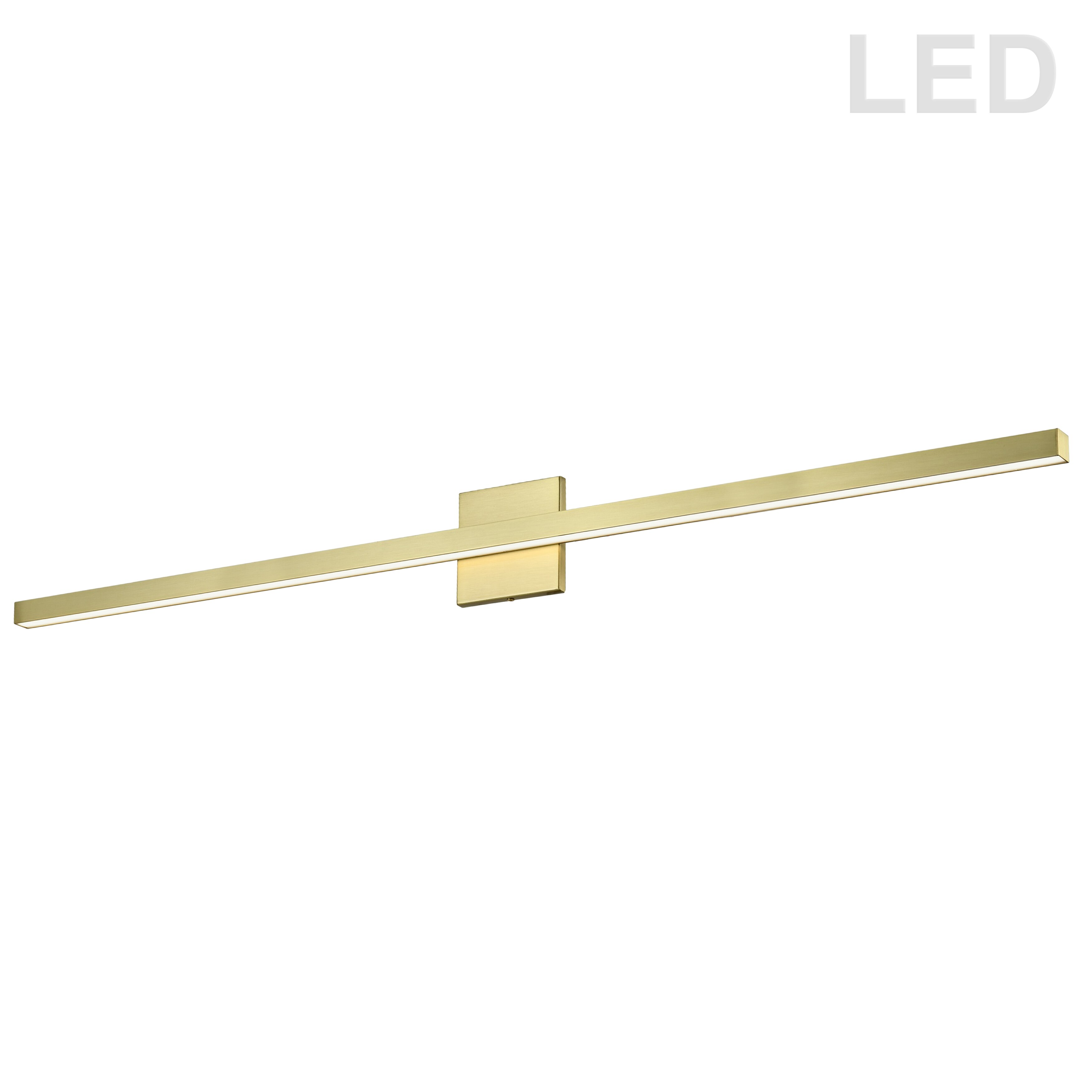 36W Vanity， Aged Brass with Frosted Acrylic Diffuser - Mycitystee
