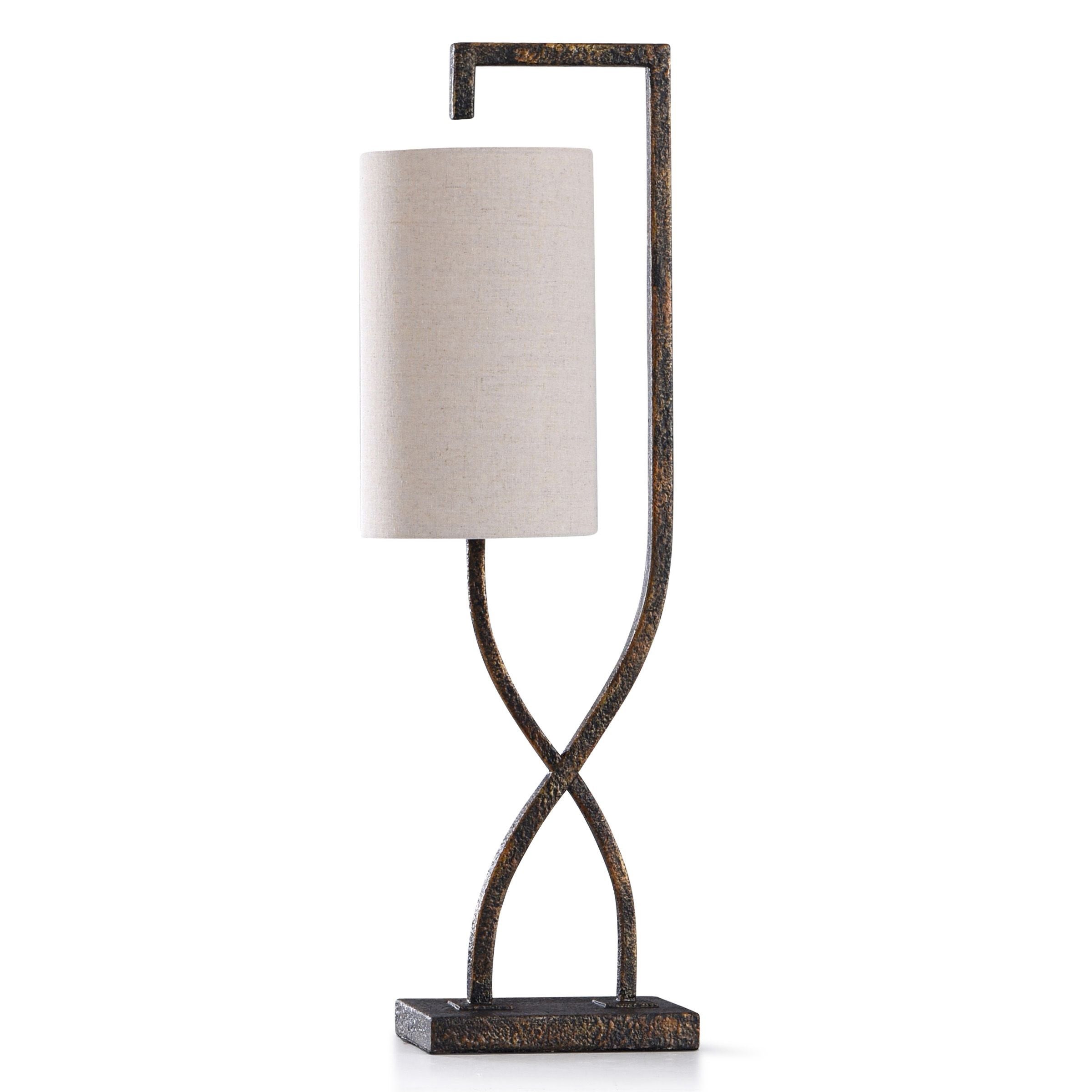 StyleCraft Braunstone Stone Like Dark Metal Table Lamp - Mycitystee