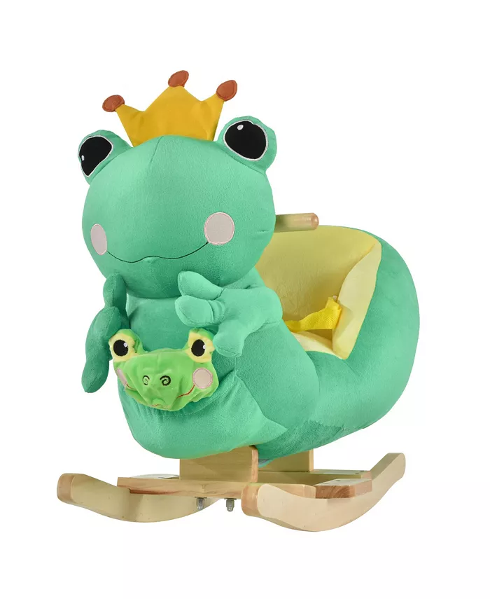 Qaba Indoor Childrens Swaying Frog Animal Chair for Kids 18-36 Months Old - Mycitystee