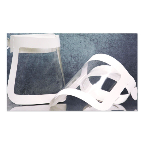 SCT Face Shield， 20.5 to 26.13 x 10.69， One Size Fits All， White/Clear， 225/Carton (51SHLD100) - Mycitystee