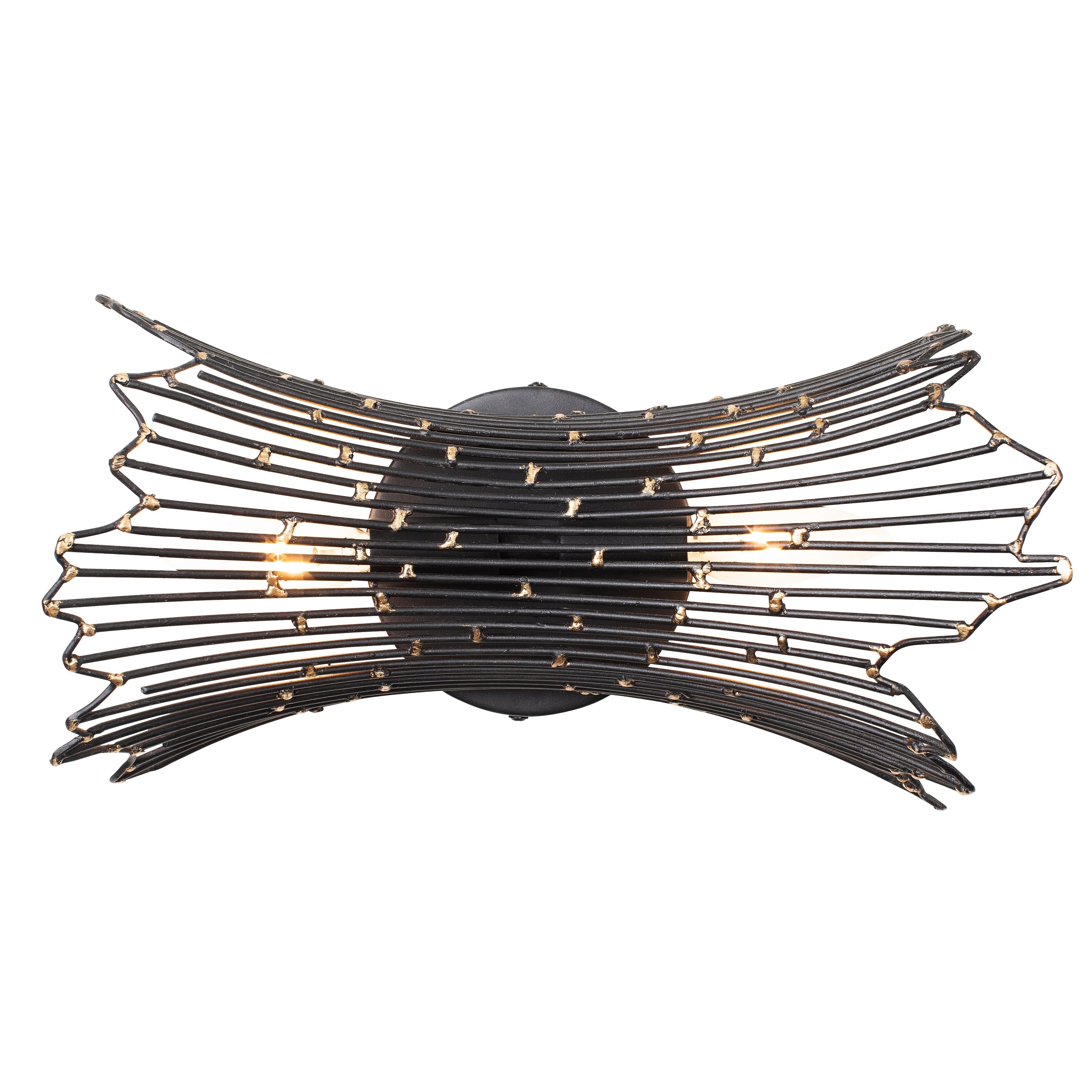 Varaluz Rikki 2-light Carbon and Aged Gold Bath Light - Mycitystee