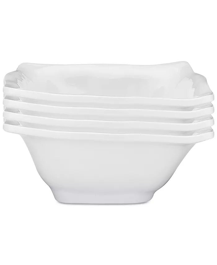 Q Squared Ruffle 4-Pc. Melamine 6.5