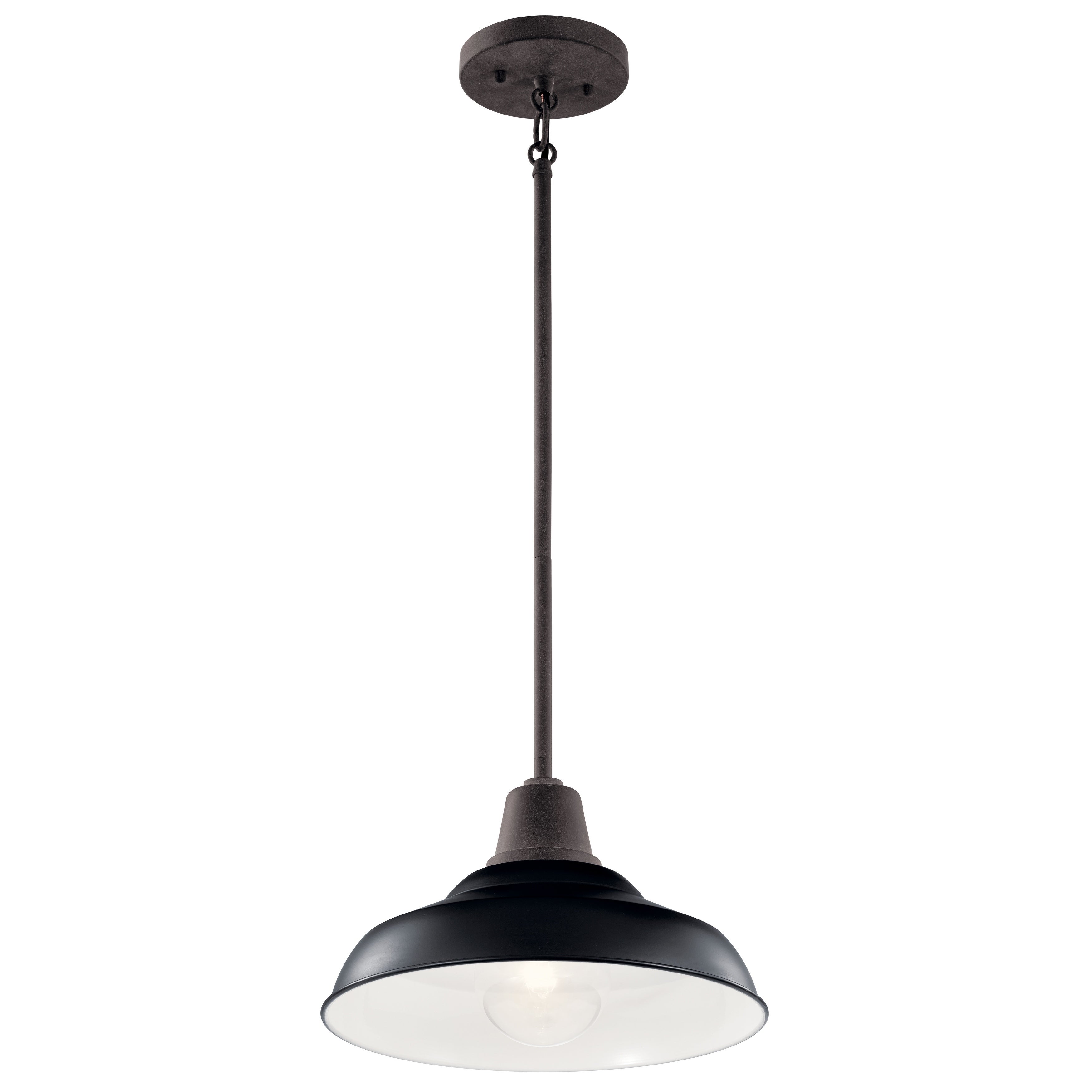 Kichler Lighting Pier 1-Light Outdoor Pendant/Semi Flush Black - Mycitystee