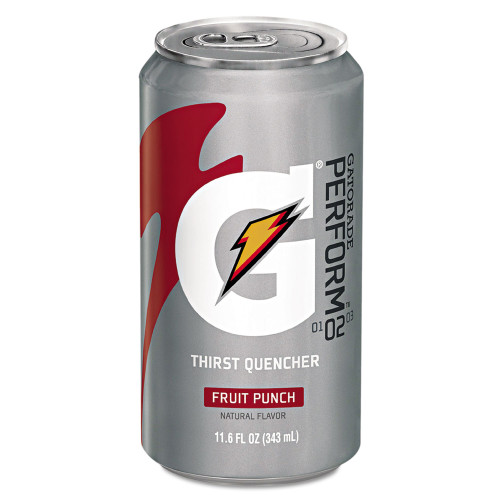 Gatorade Thirst Quencher Can， Fruit Punch， 11.6oz Can， 24/Carton (30903) - Mycitystee