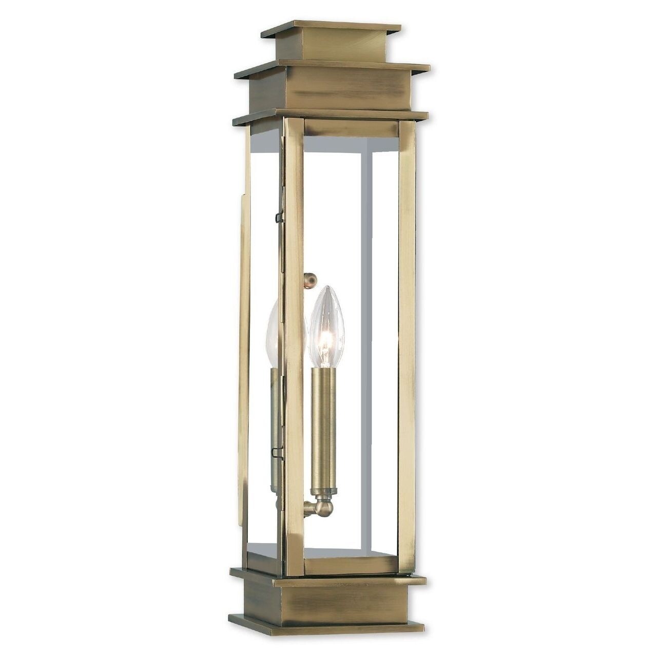 Livex Lighting Princeton Antique Brass Single-light Outdoor Wall Lantern - Mycitystee